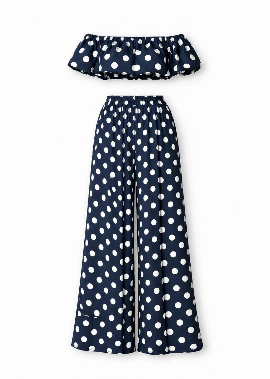 Pretty In Dark Blue Polka