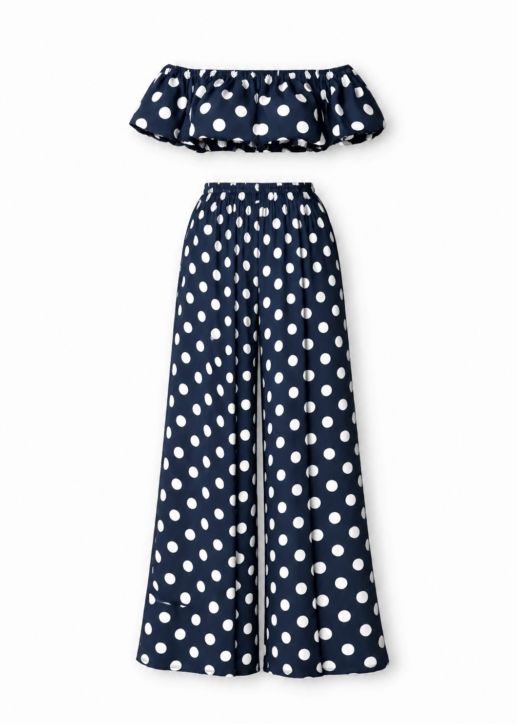 Pretty In Dark Blue Polka