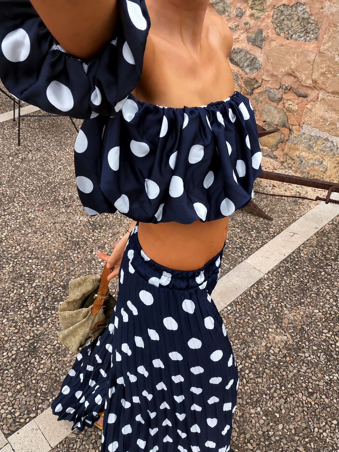 Pretty In Dark Blue Polka