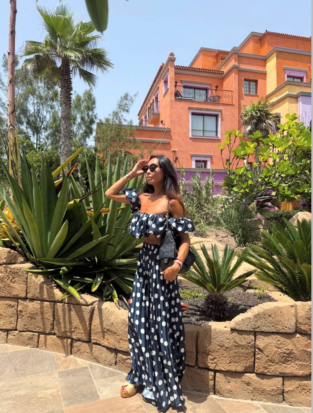 Pretty In Dark Blue Polka