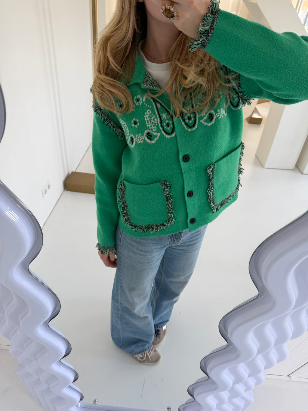 Lola in Green Knit