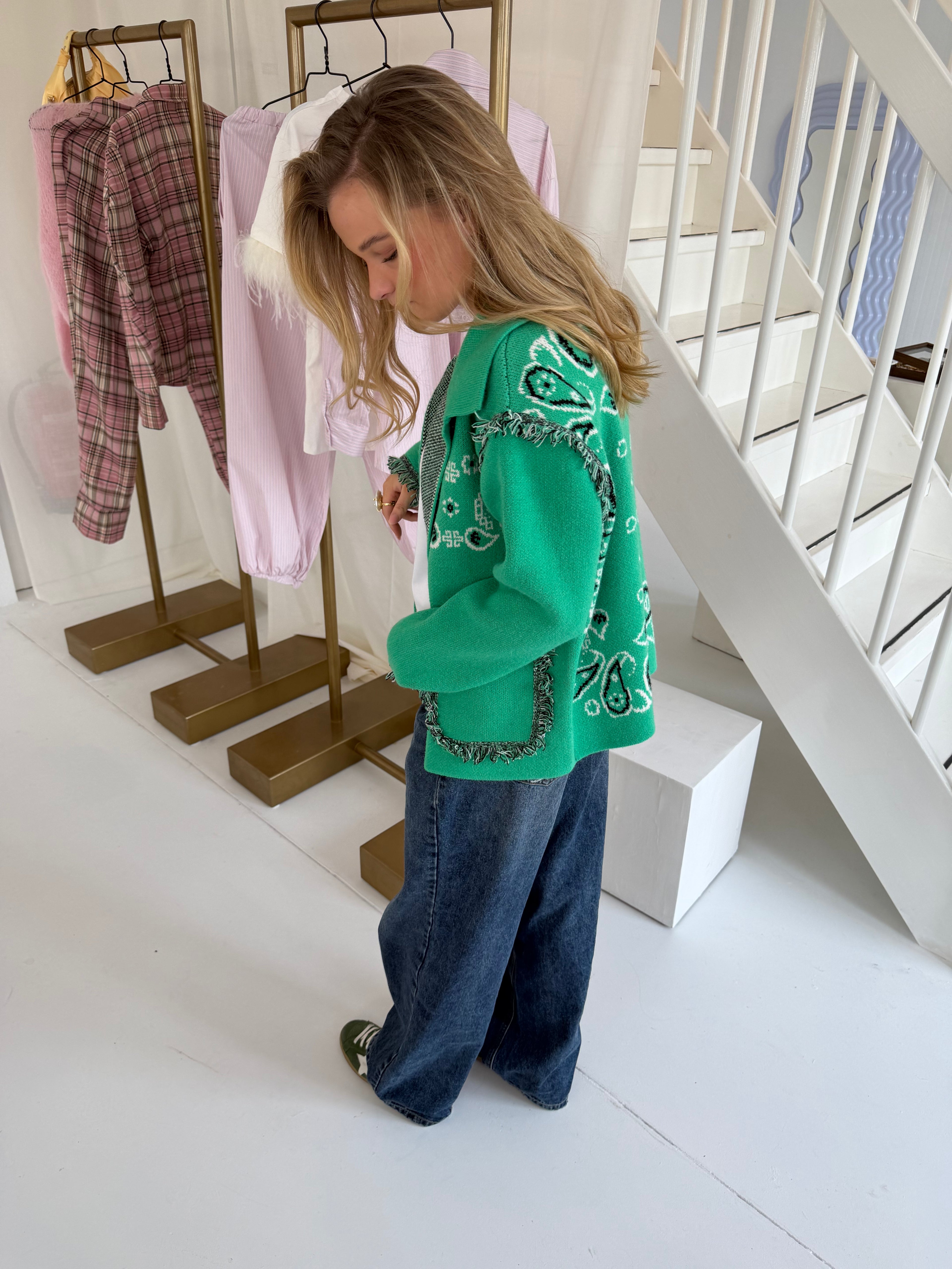 Lola in Green Knit