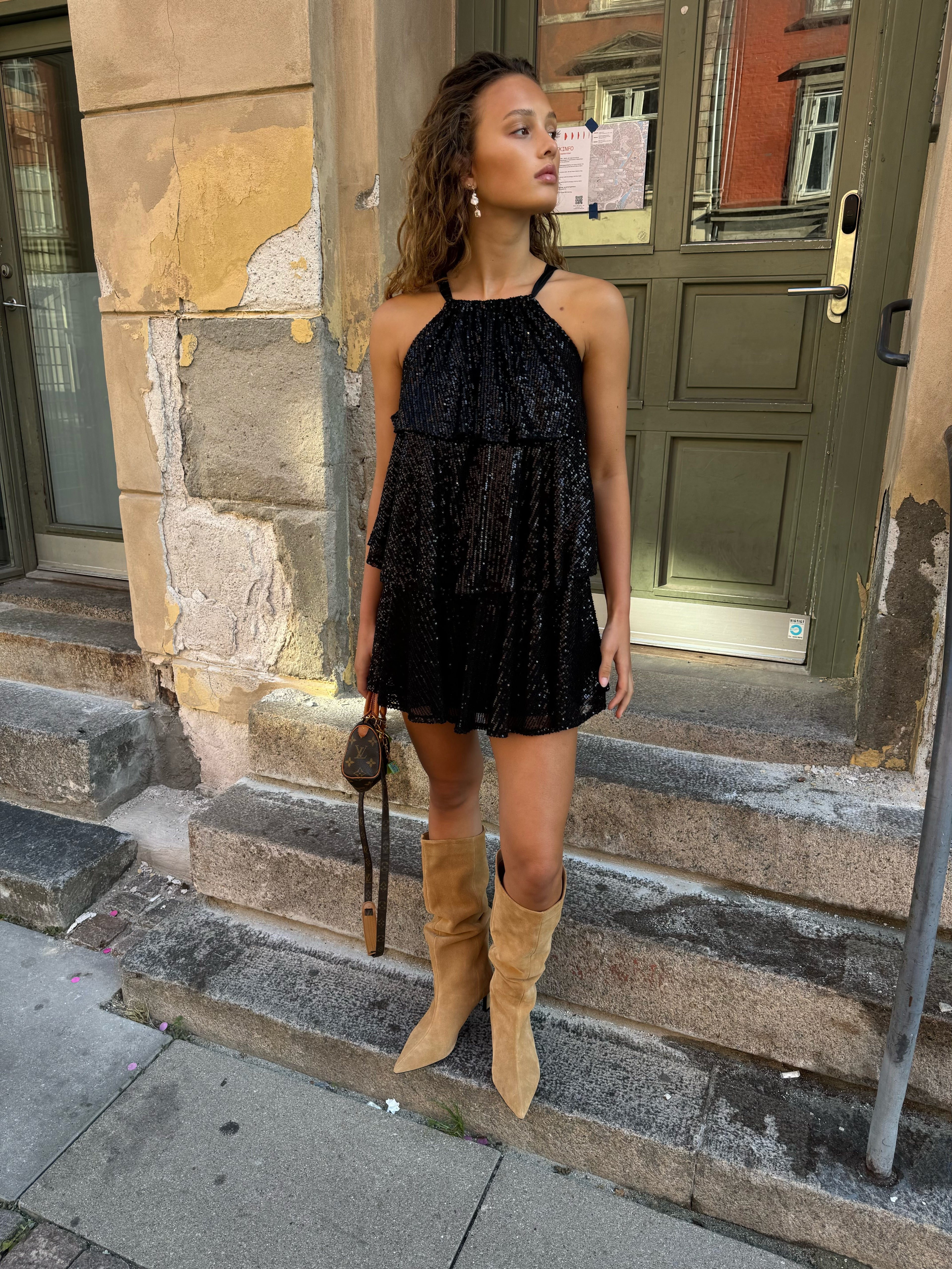 Black Glitter Dress