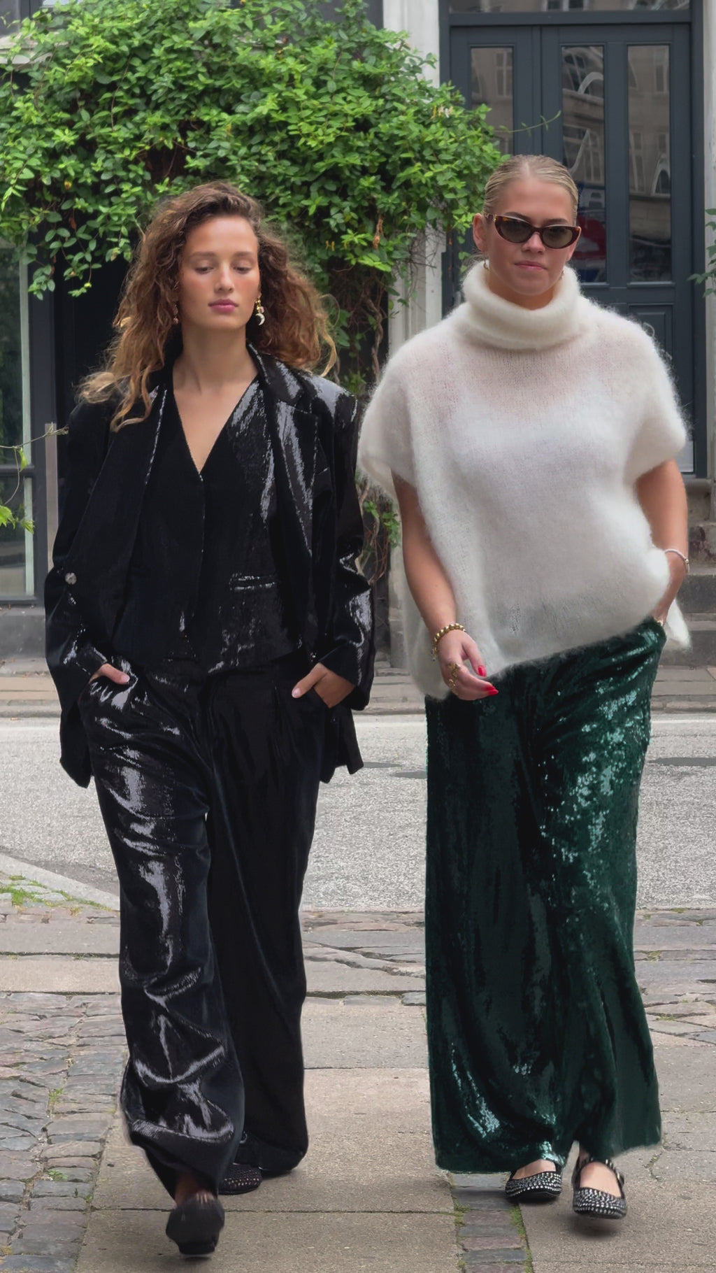 Black Glitter Pants