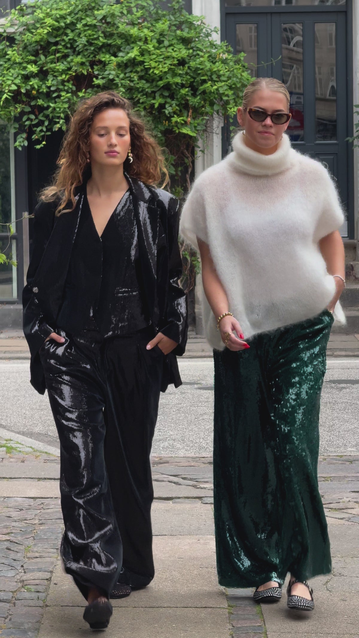 Black Glitter Pants