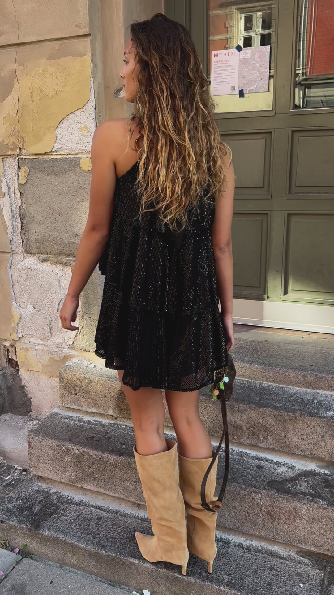 Black Glitter Dress